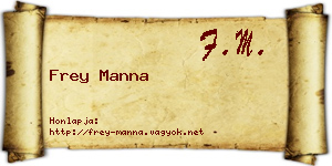 Frey Manna névjegykártya